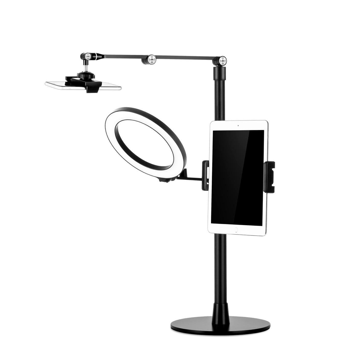 Levantu Orbit - Support pour tablette - Support pour téléphone portable - Lampe annulaire