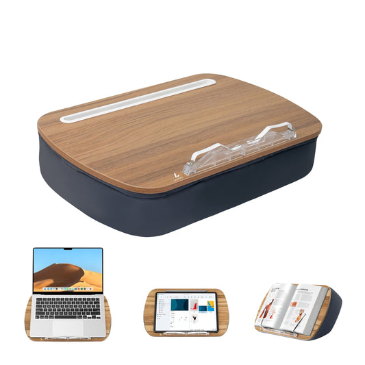 LEVANTU Laptop cushion/Lap cushion - Lap tray - Laptop cushion - Lap tray - Lap desk - Gray