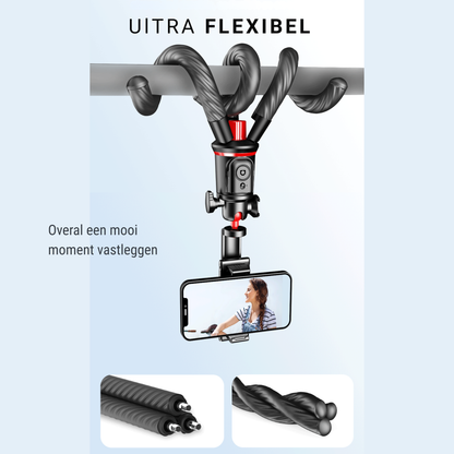 Trépied octobus flexible LEVANTU pour smartphone et appareil photo 4 en 1