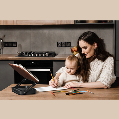 LEVANTU@ Boekenstandaard - Verstelbaar Laptop Standaard - Kookboekhouder - Tablet Standaard - Boekenhouder - Book holder – Bladzijdehouder - 360° Draaibaar