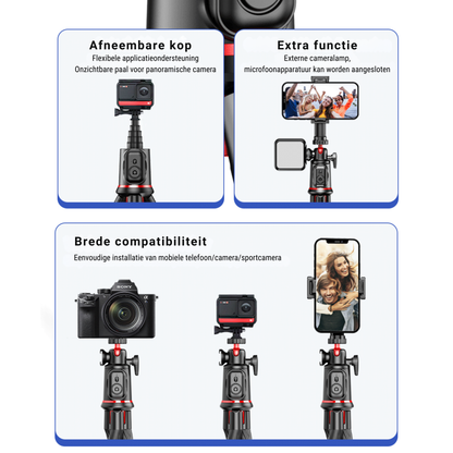 Trépied octobus flexible LEVANTU pour smartphone et appareil photo 4 en 1