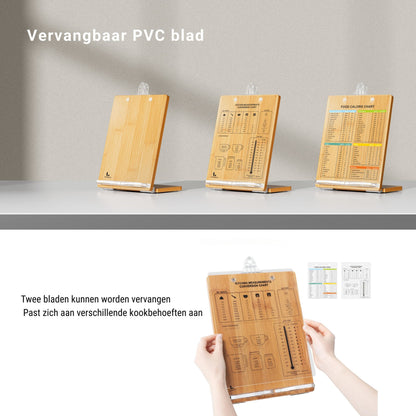 Support de livre de cuisine LEVANTU - Bois de bambou durable