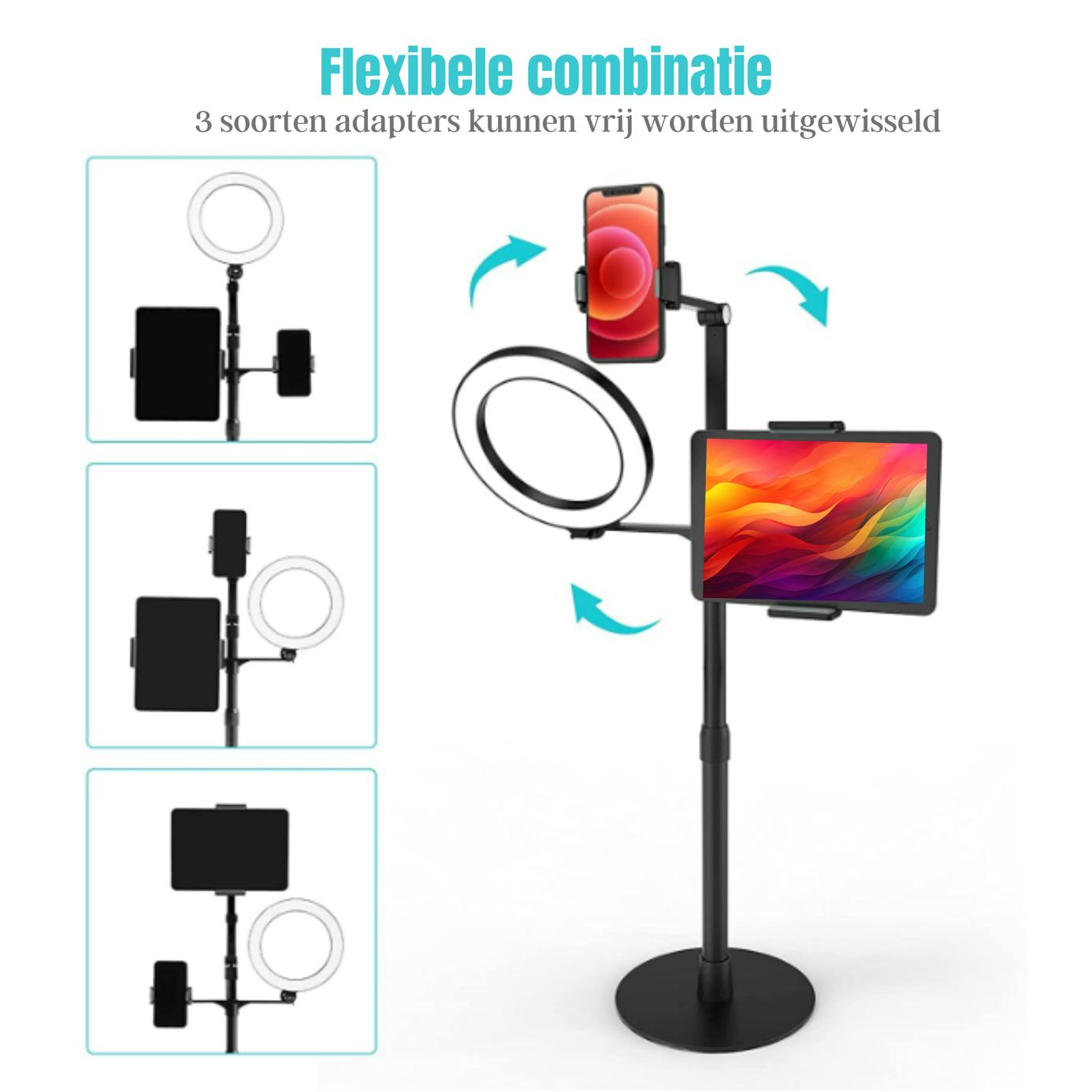 Levantu Orbit - Support pour tablette - Support pour téléphone portable - Lampe annulaire
