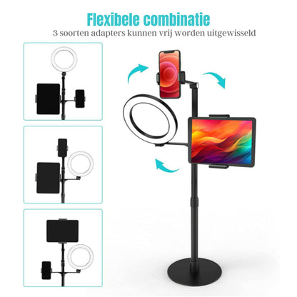 Levantu Orbit - Support pour tablette - Support pour téléphone portable - Lampe annulaire