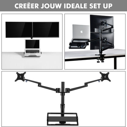 Levantu Venus - Monitor arm voor 3 beeldschermen