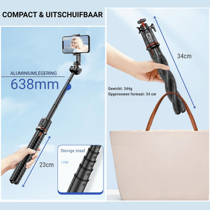 Trépied octobus flexible LEVANTU pour smartphone et appareil photo 4 en 1