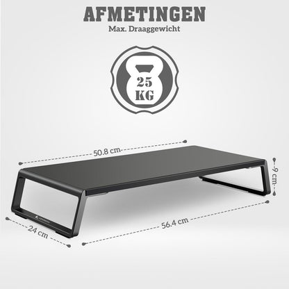 Levantu Pluto Noir - Support pour écran - Rehausseur pour écran