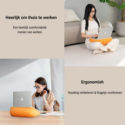 LEVANTU Laptop Cushion/Lap Cushion - Orange
