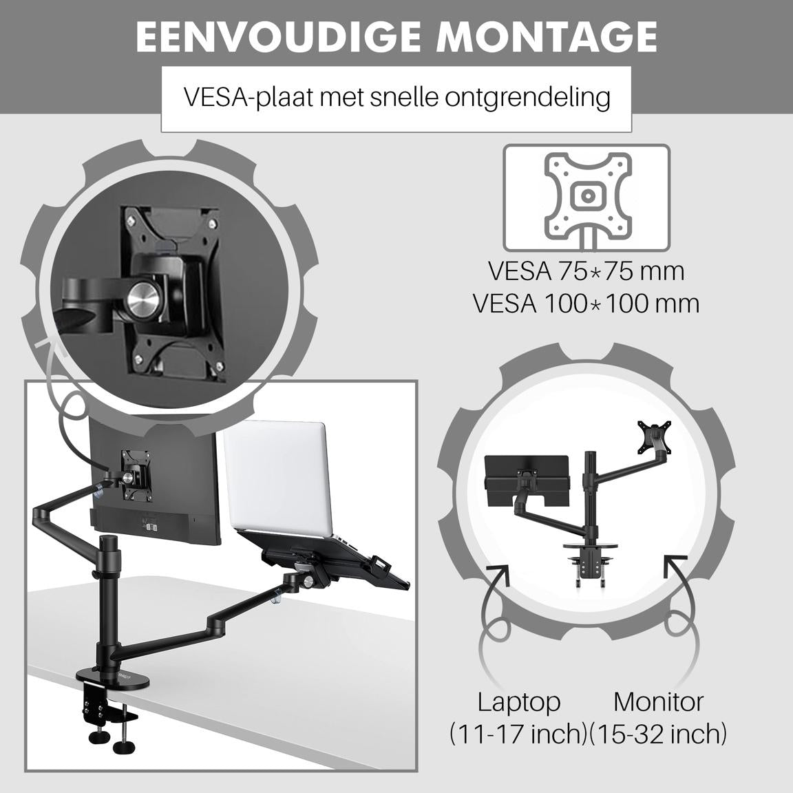 Levantu Nova - Monitor arm for 2 screens