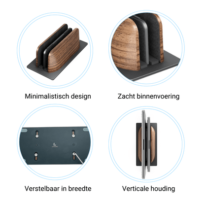 LEVANTU TWINS Verticale Laptophouder- Tablet houder-laptopstandaard
