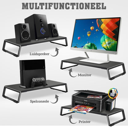 Levantu Pluto Noir - Support pour écran - Rehausseur pour écran