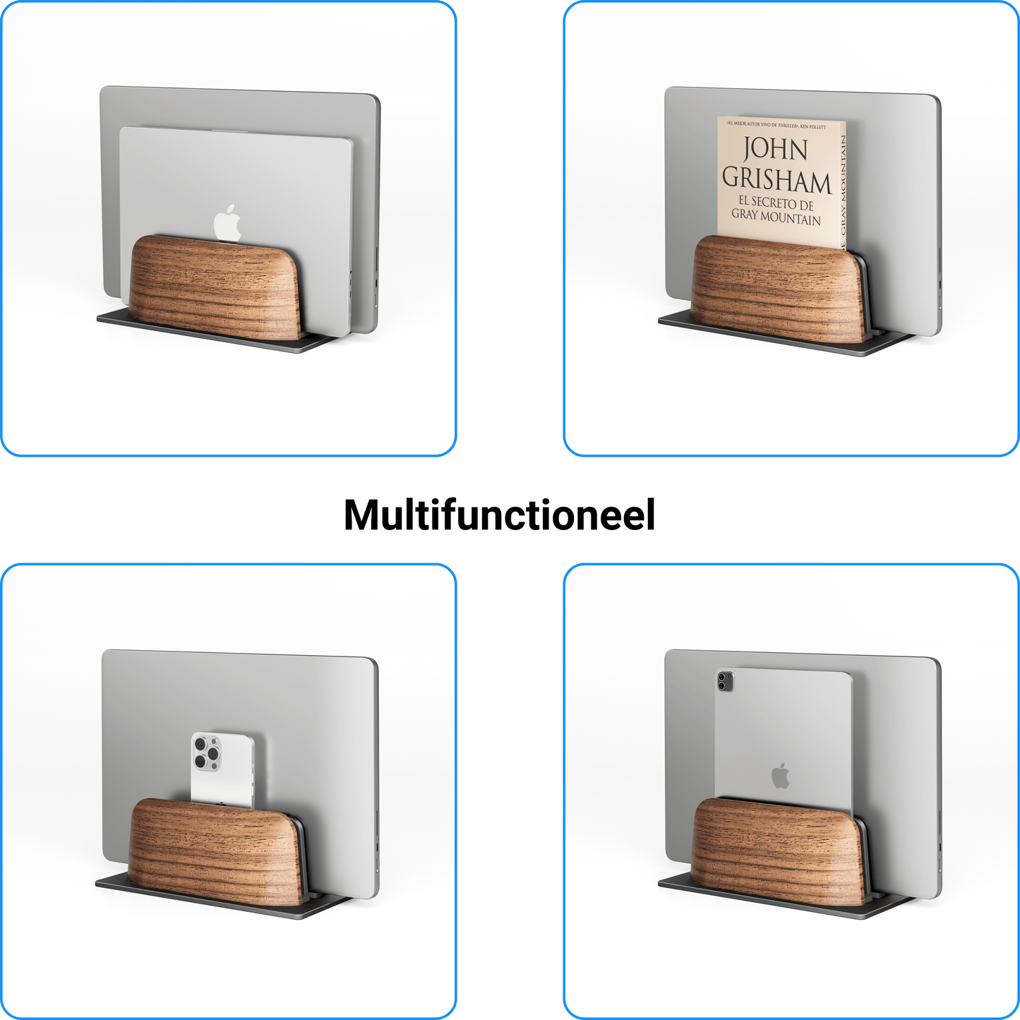 LEVANTU TWINS Verticale Laptophouder- Tablet houder-laptopstandaard