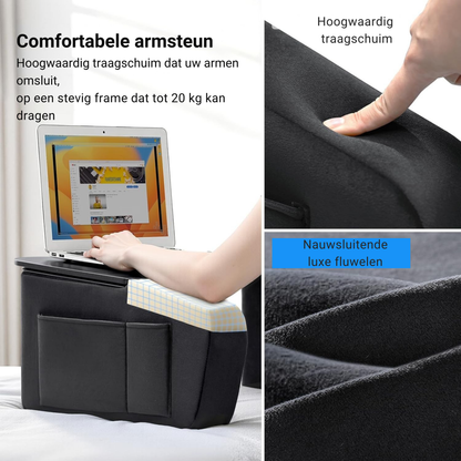 LEVANTU® Bedtafel - Laptoptafel - banktafel - Ontbijttafel - Laptopstandaard - Ergonomish- Grijs