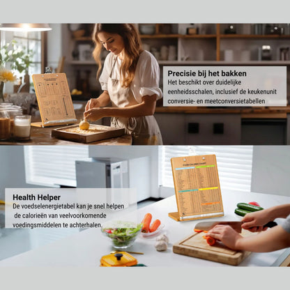 Support de livre de cuisine LEVANTU - Bois de bambou durable