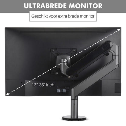 Levantu Comet - Bras de moniteur à ressort à gaz pour 1 écran - Support de moniteur