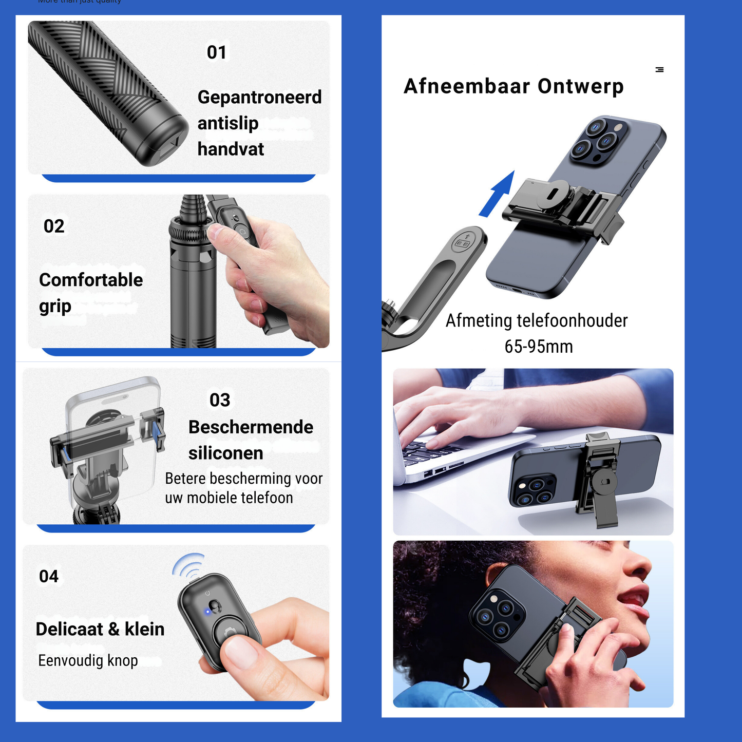 LEVANTU@ Phone Tripod Smartphone Selfie Stick Phone Holder Stand Camera Tripod 180 cm Black