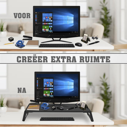 Levantu Pluto Noir - Support pour écran - Rehausseur pour écran