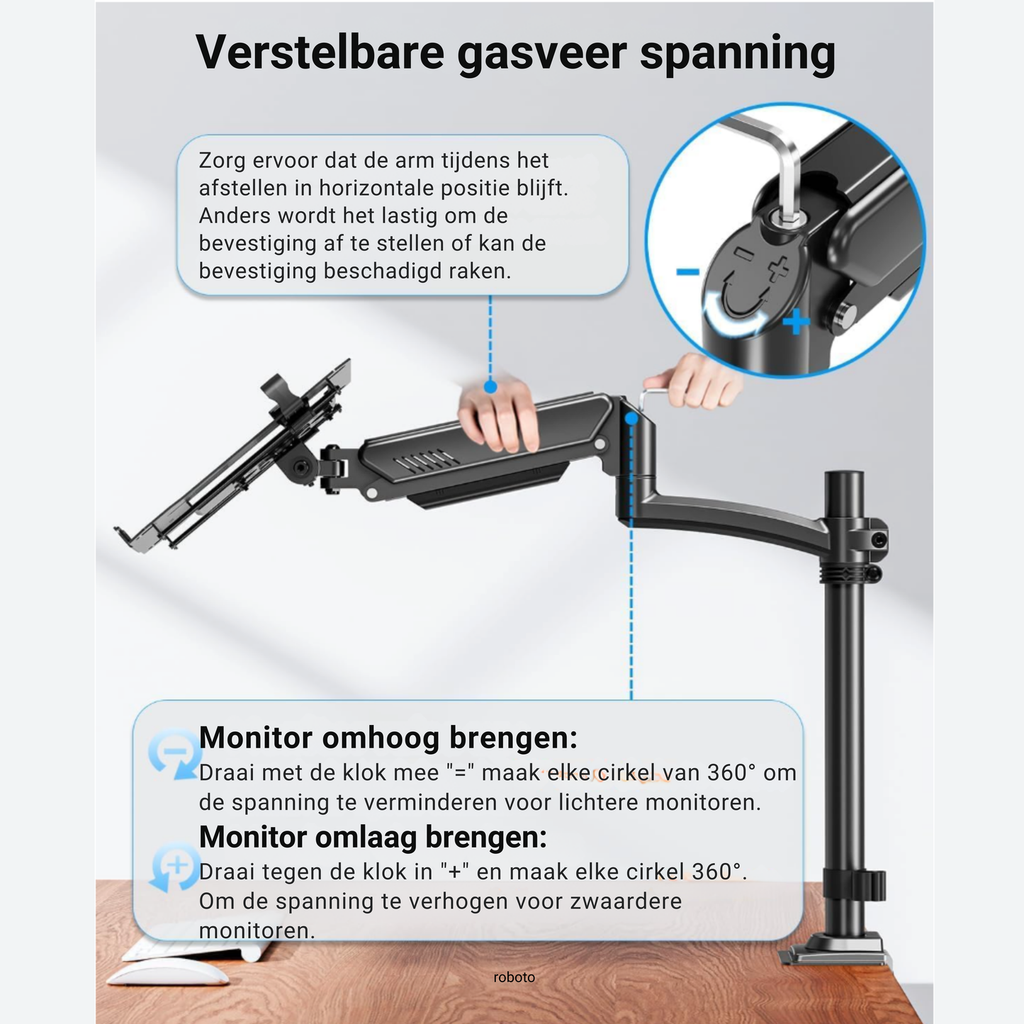 Levantu Star Black - Monitor arm Black for 2 screens - Monitor bracket