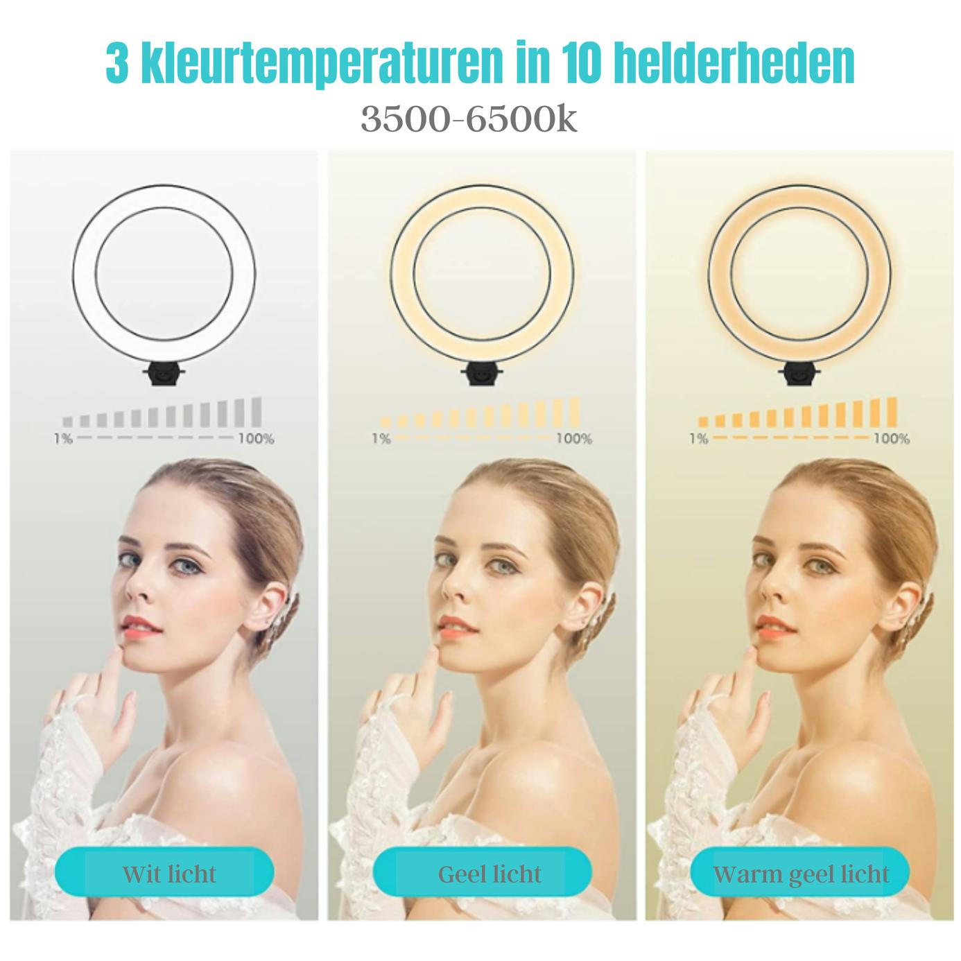Levantu Orbit - Support pour tablette - Support pour téléphone portable - Lampe annulaire