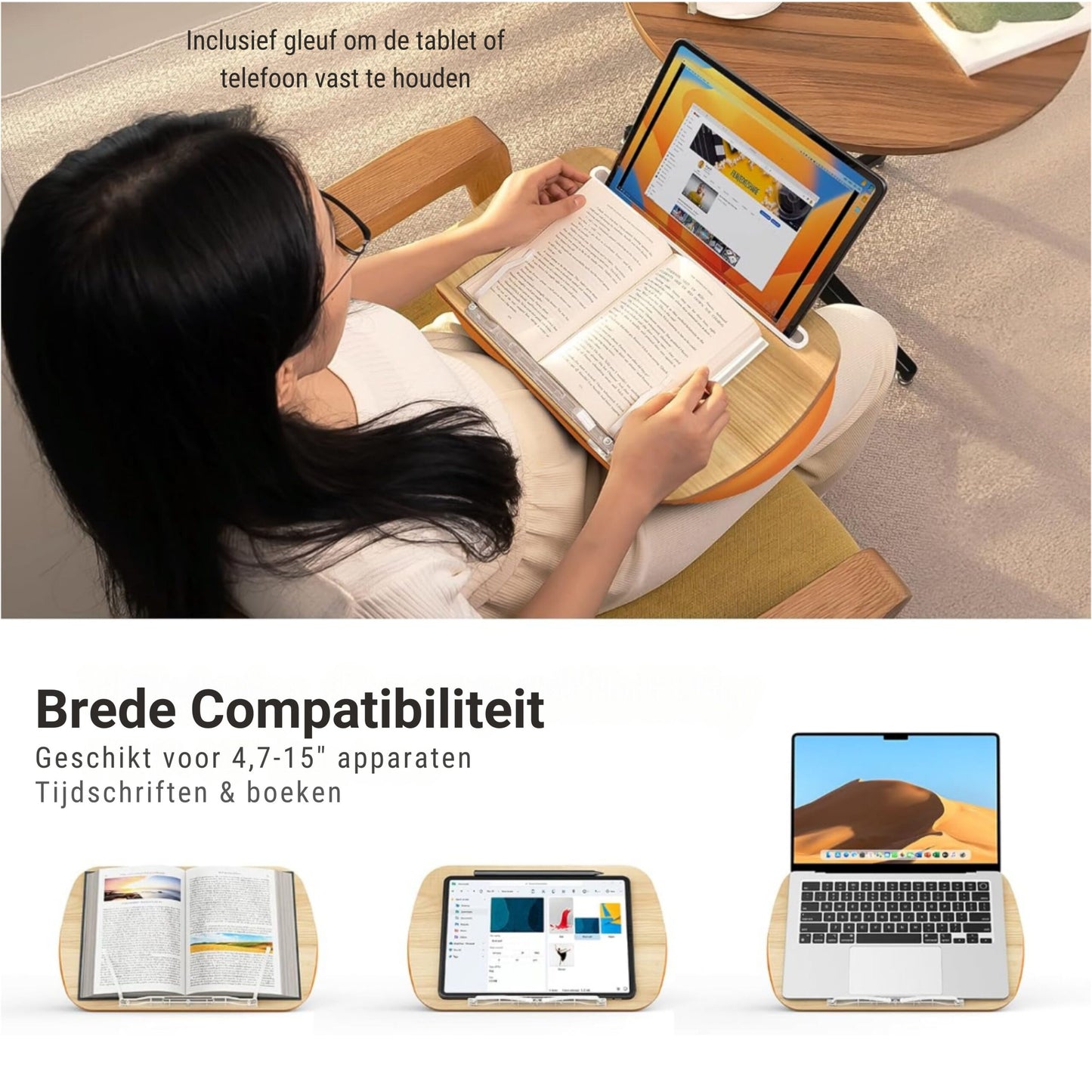 LEVANTU Laptop Cushion/Lap Cushion - Orange