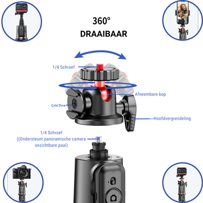 Trépied octobus flexible LEVANTU pour smartphone et appareil photo 4 en 1