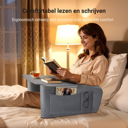 LEVANTU® Bedtafel - Laptoptafel - banktafel - Ontbijttafel - Laptopstandaard - Ergonomish- Grijs