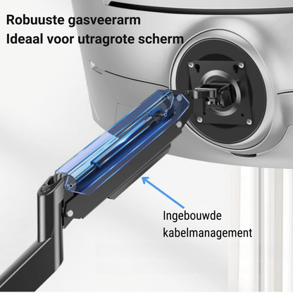 Bras de moniteur LEVANTU à ressort à gaz incurvé ultra large