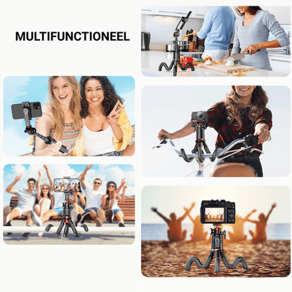 Trépied octobus flexible LEVANTU pour smartphone et appareil photo 4 en 1