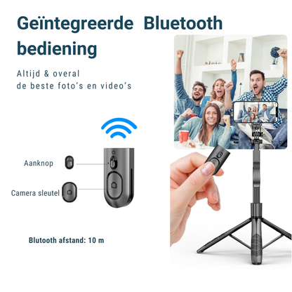 LEVANTU Telefoon Statief-Tripod Smartphone-Selfiestick-Telefoonhouder Standaard-Camera Statief-155 cm