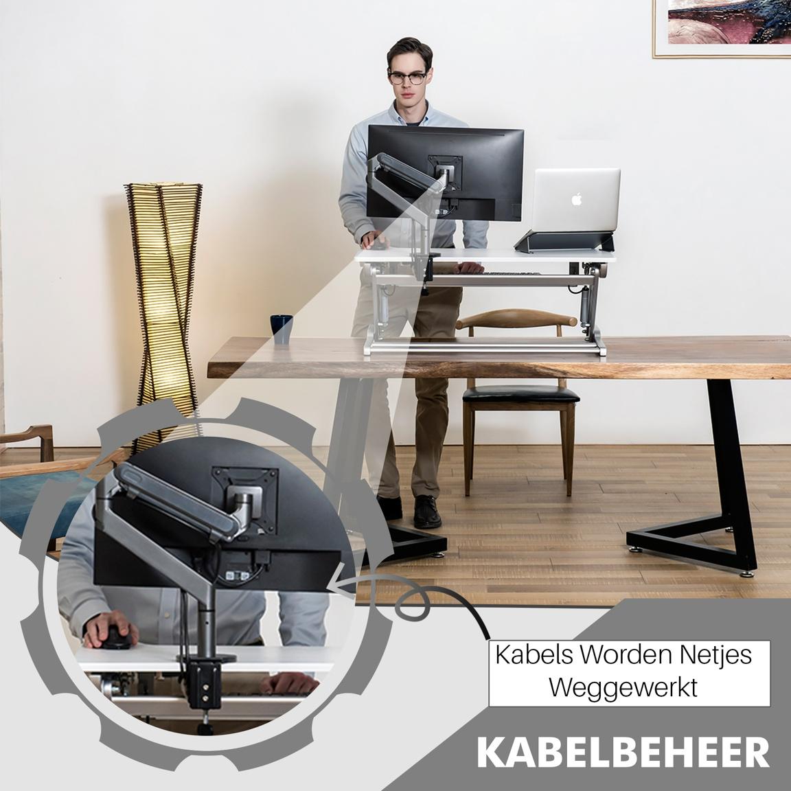 Levantu Comet - Bras de moniteur à ressort à gaz pour 1 écran - Support de moniteur