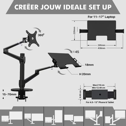 Levantu Nova - Monitor arm for 2 screens
