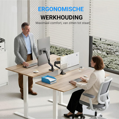 LEVANTU® Single Monitor Arm - Monitorbeugel met Gasveer - Ultrawide monitor arm - Monitor beugel tot 45 inch -16 kg- Monitor standaard - Mat Zwart