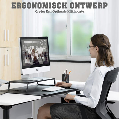 Levantu Pluto Noir - Support pour écran - Rehausseur pour écran