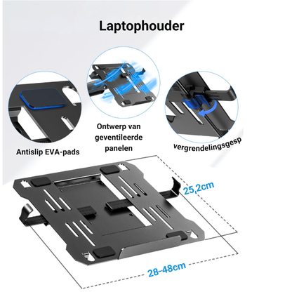 Levantu Star Black - Monitor arm Black for 2 screens - Monitor bracket