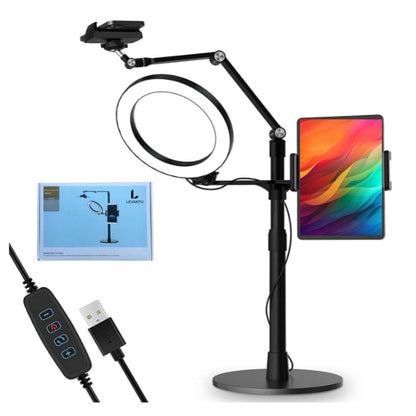 Levantu Orbit - Support pour tablette - Support pour téléphone portable - Lampe annulaire