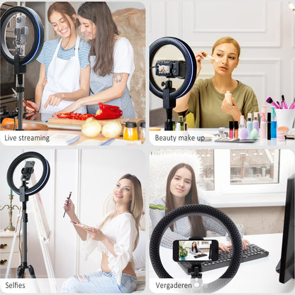 LEVANTU SKY Ringlamp met statief - Studiolamp