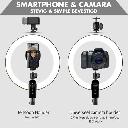 LEVANTU SKY Ringlamp met statief - Studiolamp