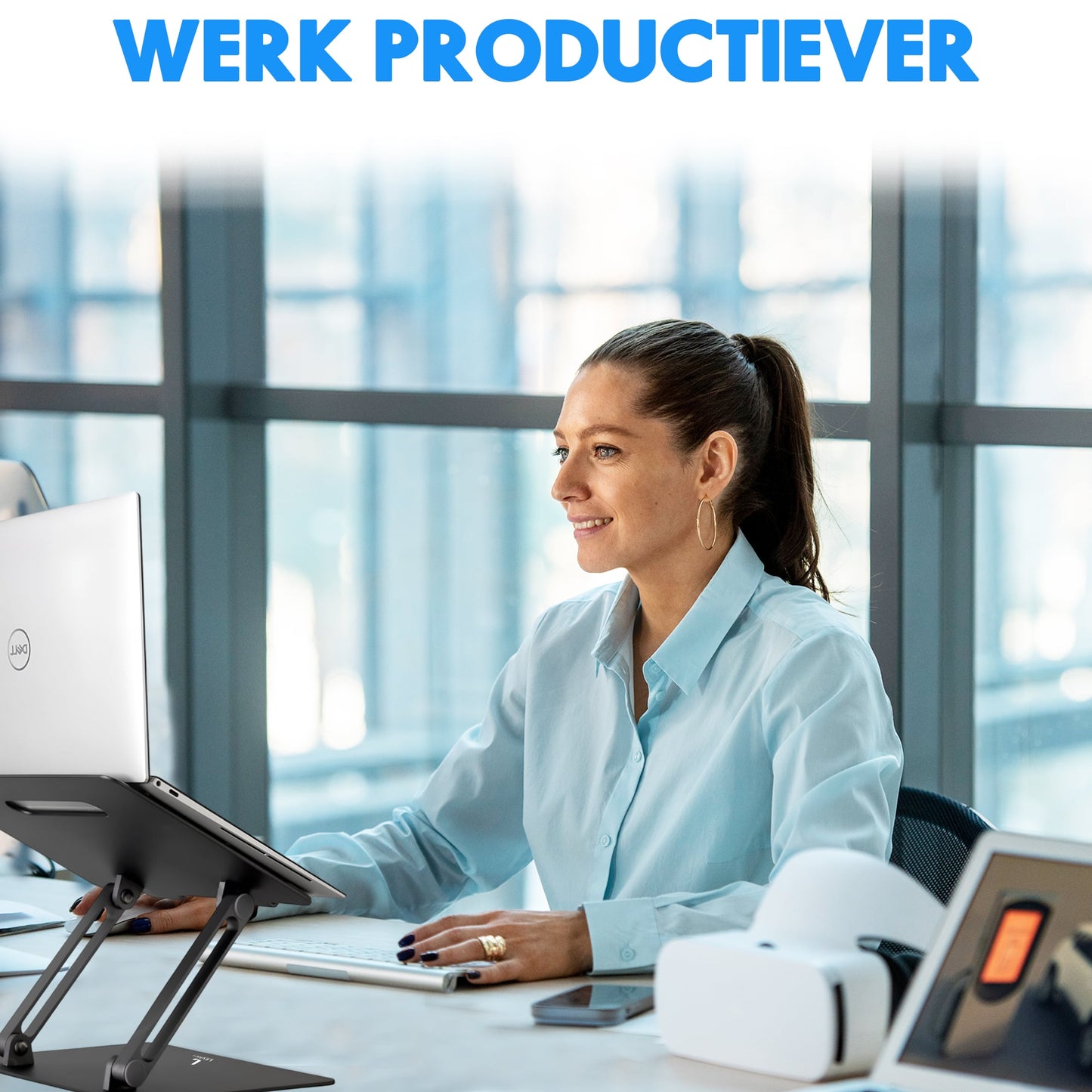 LEVANTU MIA- Laptop Standaard - Laptopverhoger- Zwart