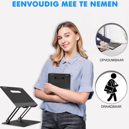LEVANTU MIA- Laptop Standaard - Laptopverhoger- Zwart