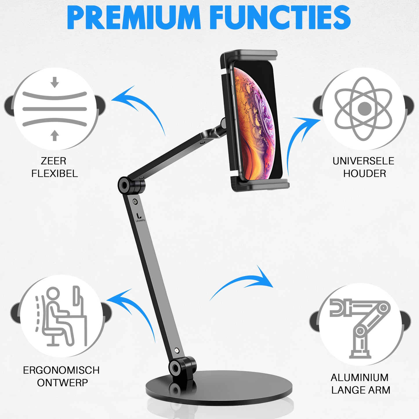Levantu Lia – Tablet holder – Mobile holder - with stand