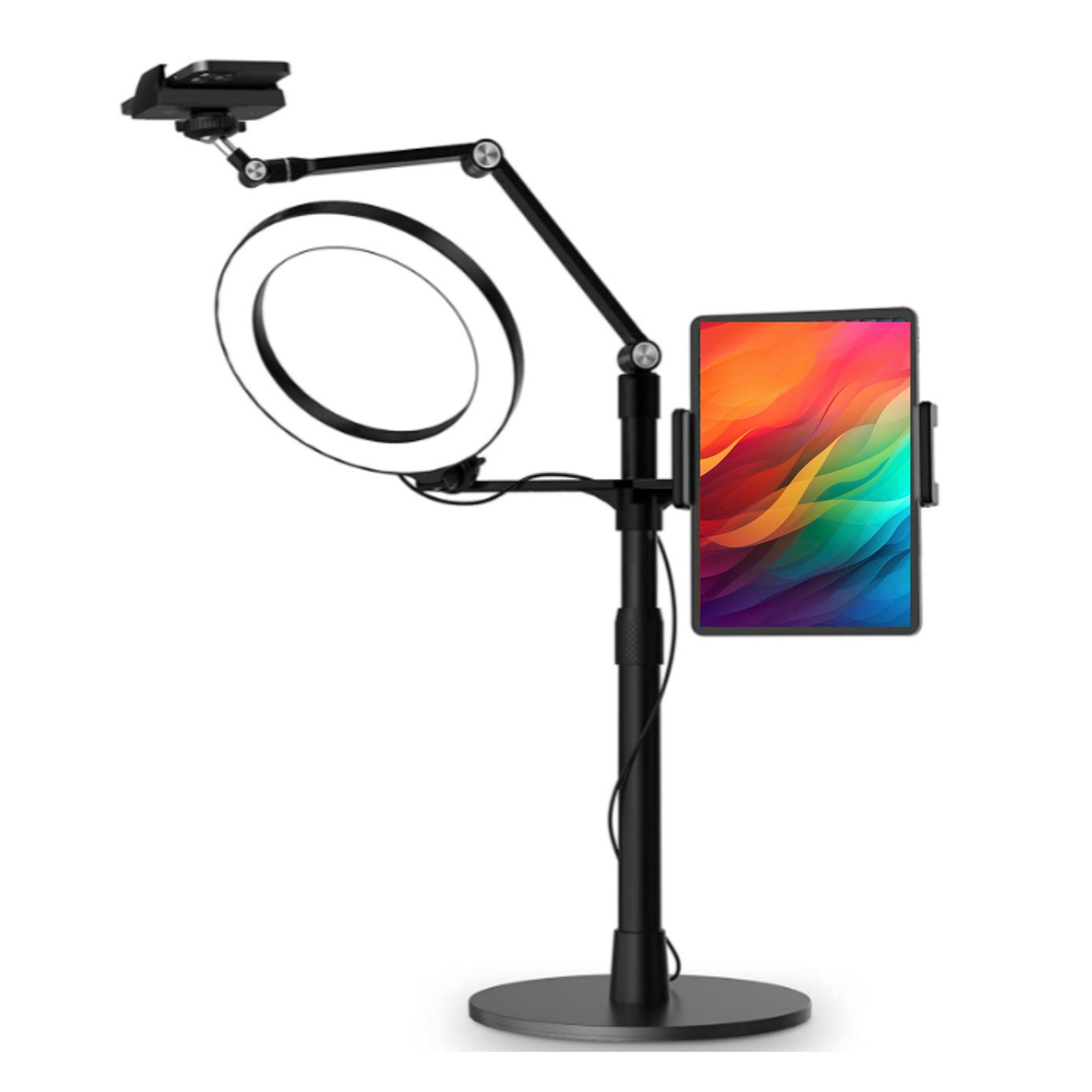 Levantu Orbit - Tablet houder - Mobiel houder - Ringlamp