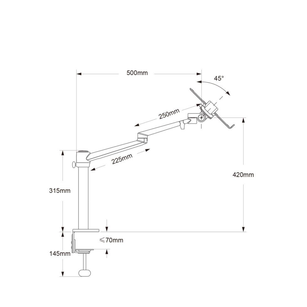 Levantu Mecury - Monitor arm voor monitor of laptop