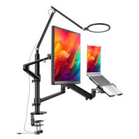 Levantu Nebula - Monitor arm voor 1 beeldscherm met licht